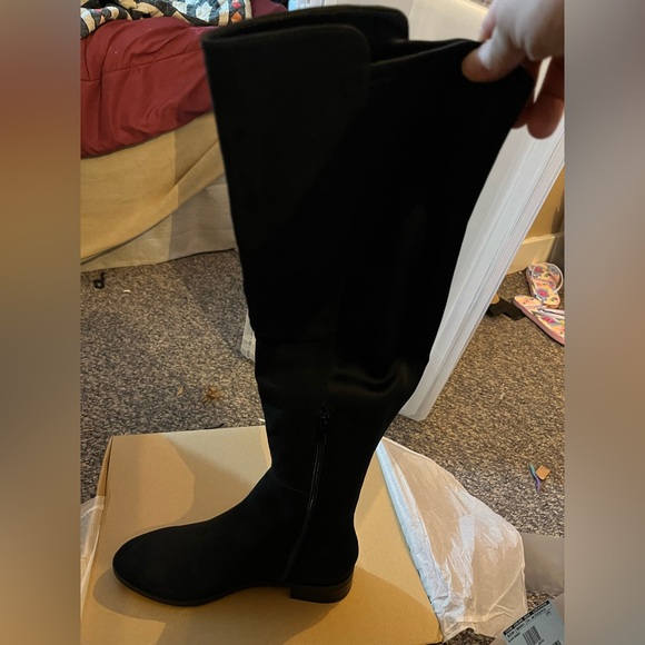 J Crew Sueded Knee-High Boots with Stretch - Black New In Box - Picture 4 of 4